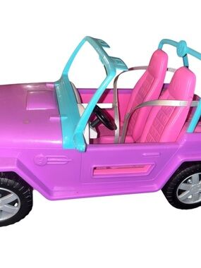 Pink & Teal Kids Convertible Toy Car - Stylish Barbie Car .